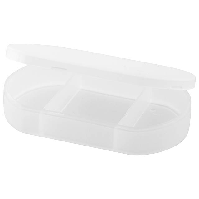 Trizone box na pilulky - transparentní bílá