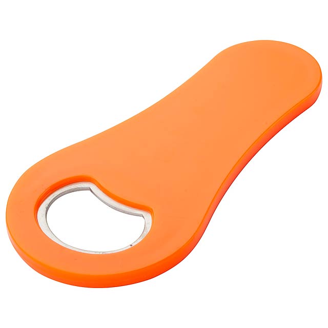 Bottle opener with magnet - orange