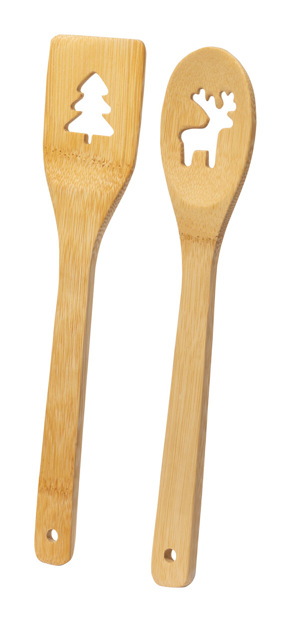 Hellen Christmas set of wooden spoons - beige
