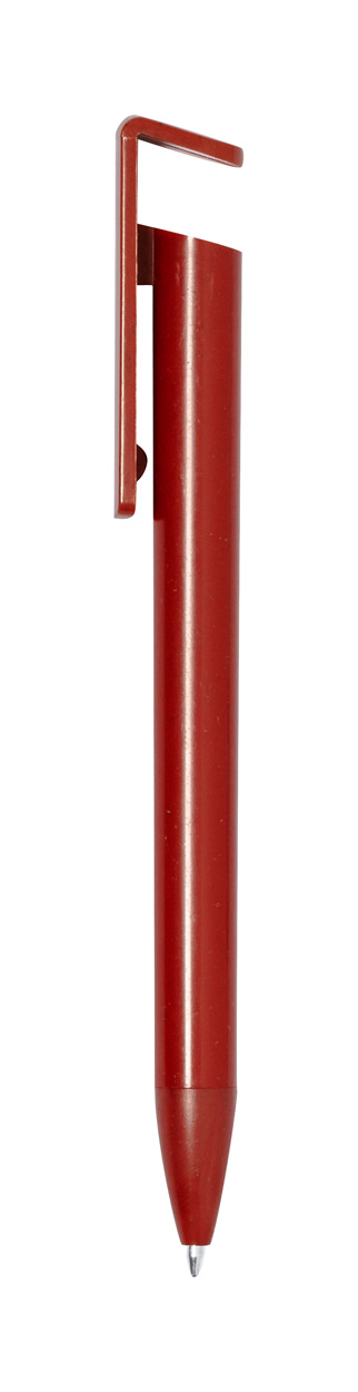 Polus kuličkové pero se stojánkem na mobil - červená