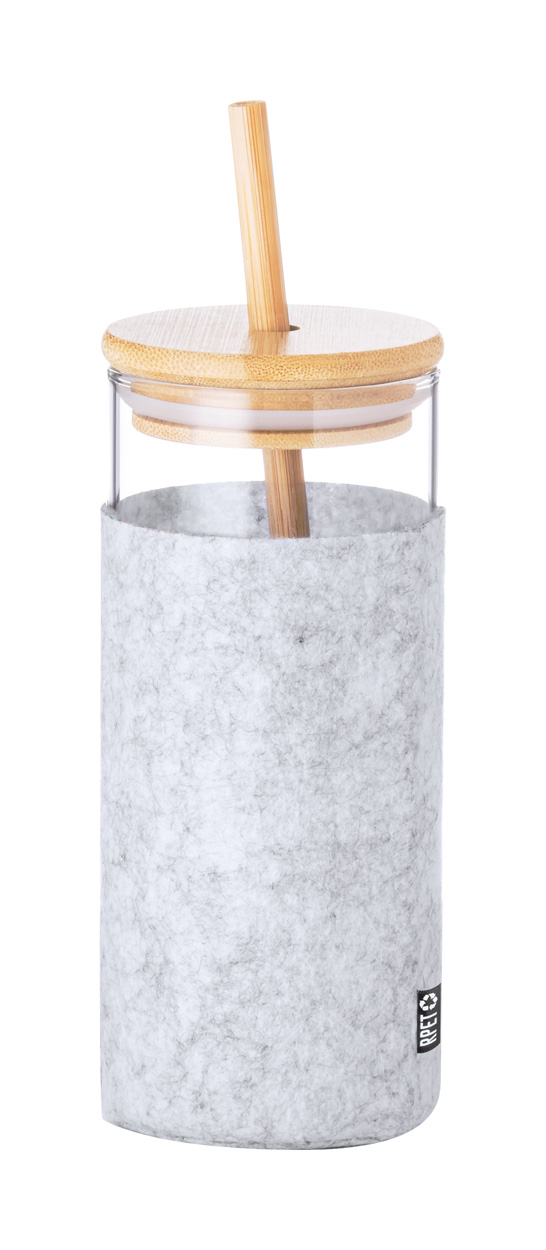 Zilber glass jar - stone grey