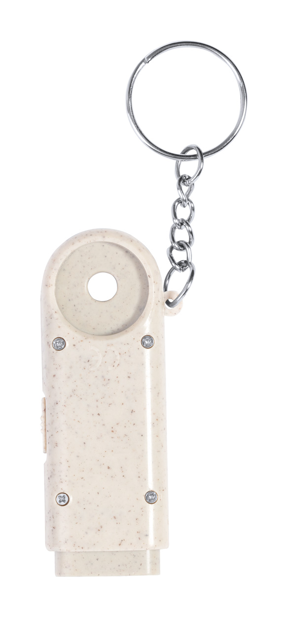 Evelyn key chain with a coin in the basket - beige