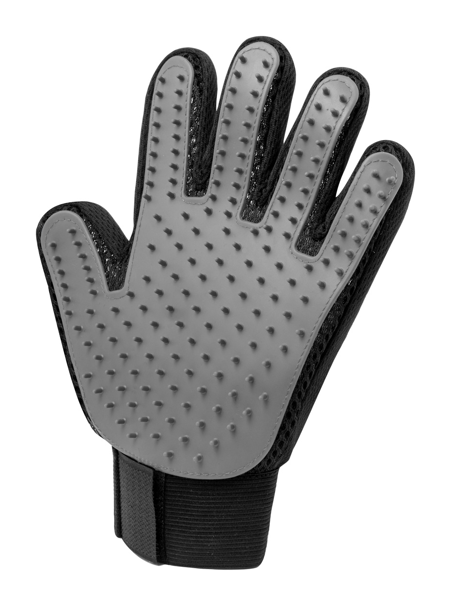 Akitax rukavice na vyčesávání srsti - čierna