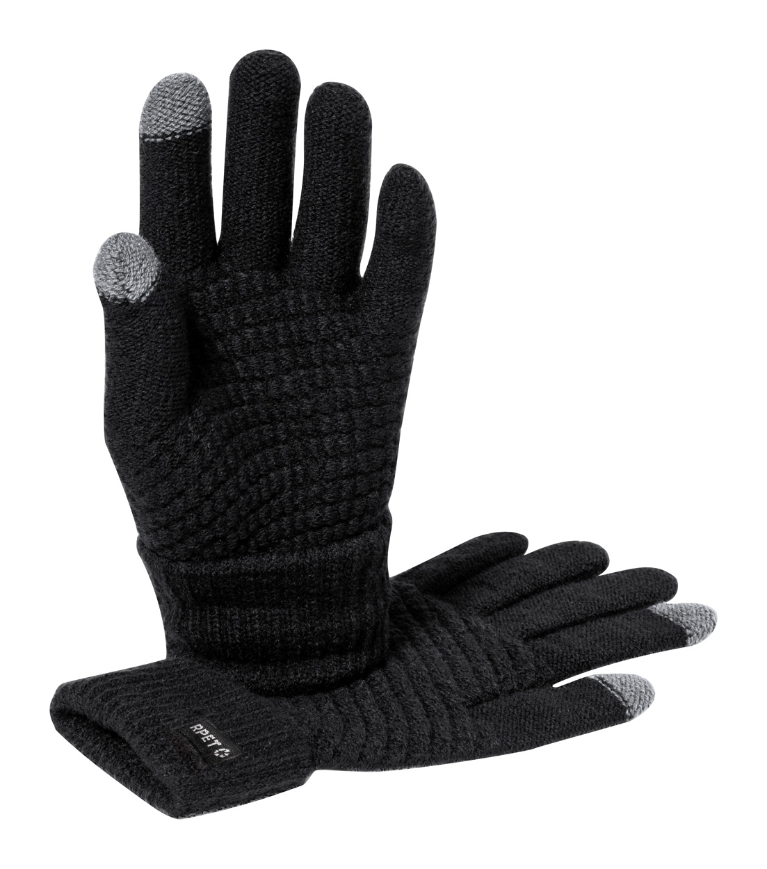 Demsey RPET touch gloves - black