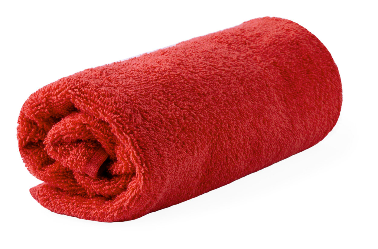 A towel cradle - red