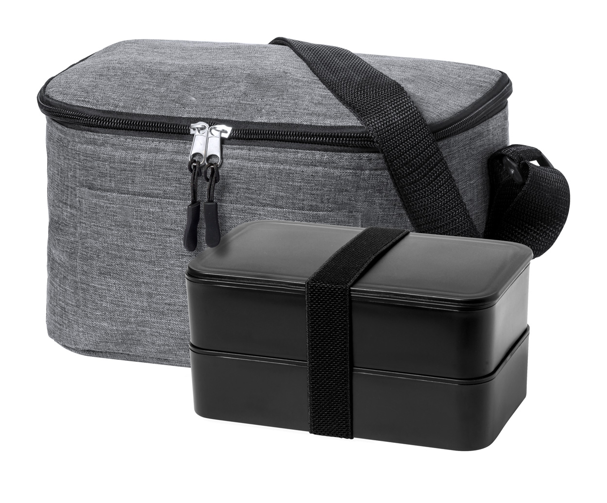 Glaxia chladící taška a box na oběd - šedá