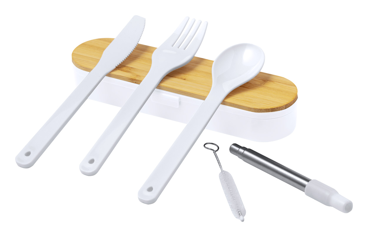 Milner cutlery set - white