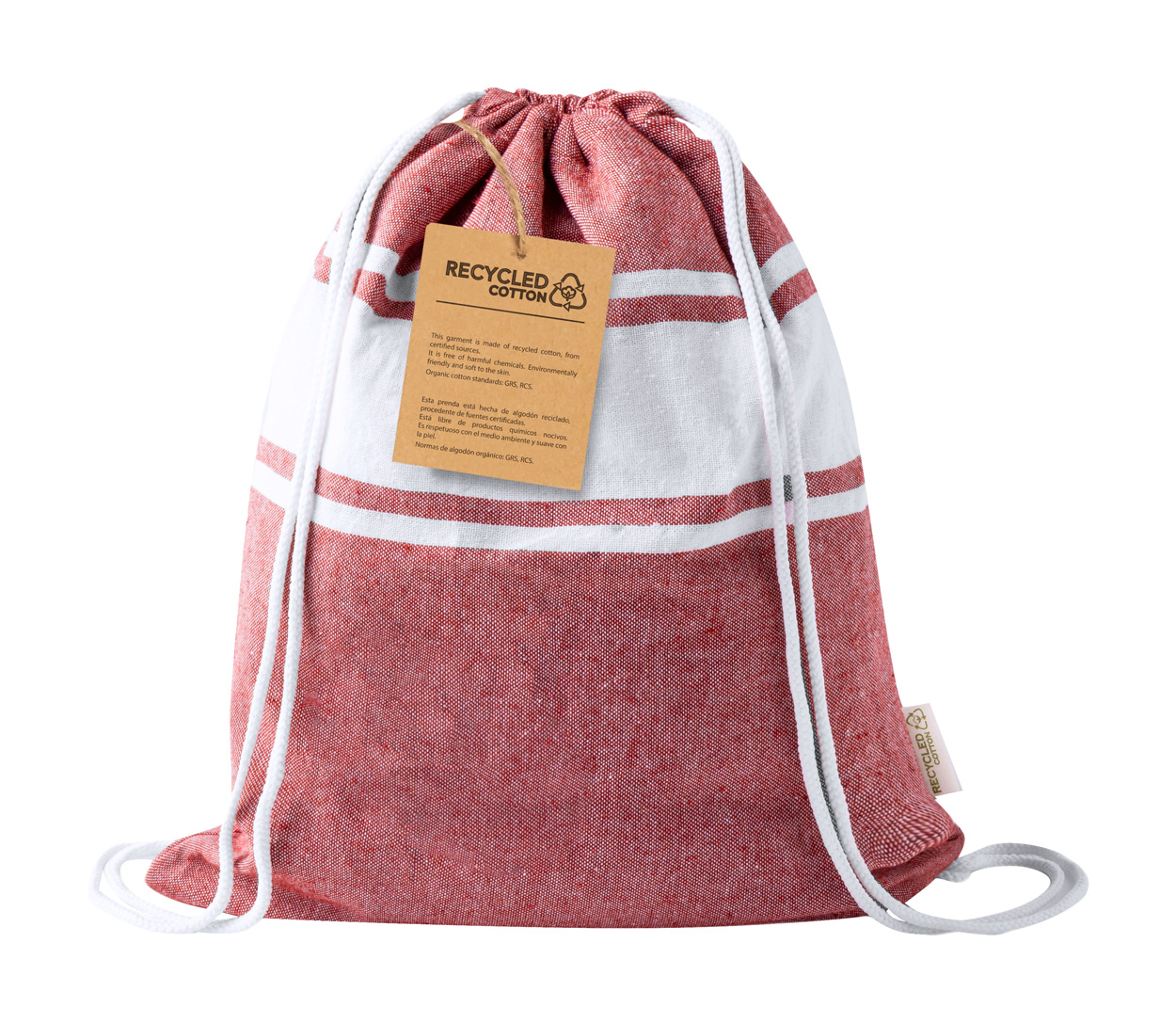 Carey Beach Towel and Drawstring Bag - red