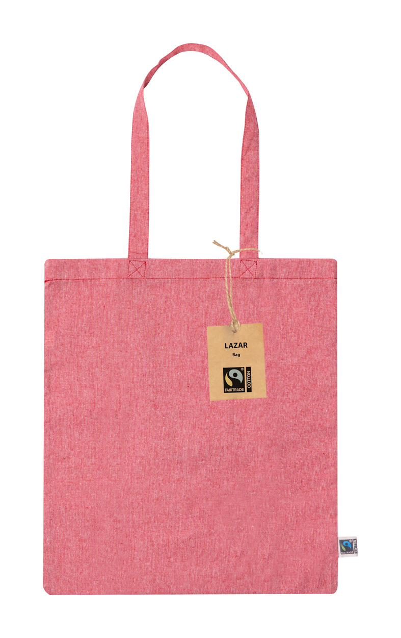 Lazar fairtrade shopping bag - red