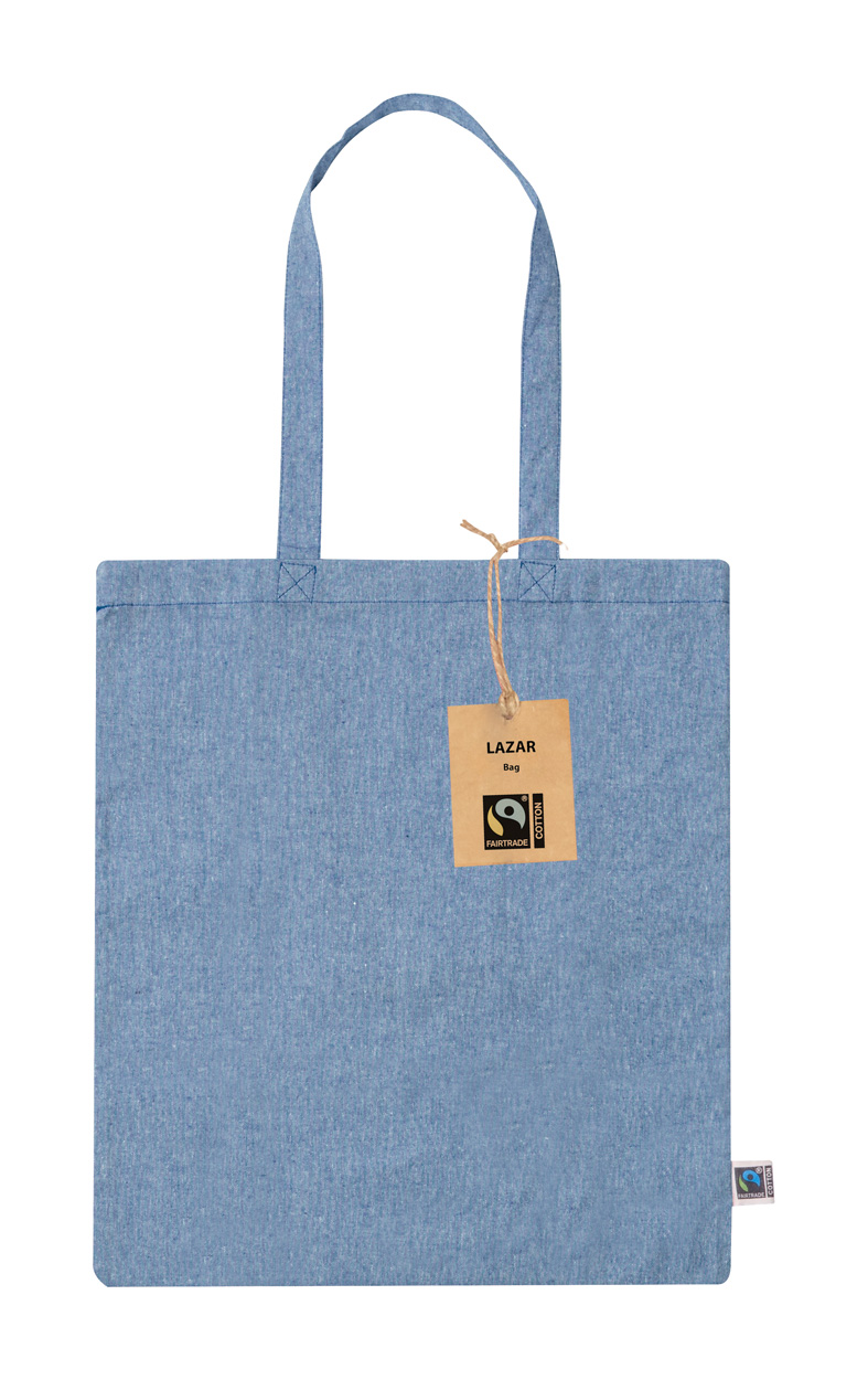 Lazar fairtrade shopping bag - blue
