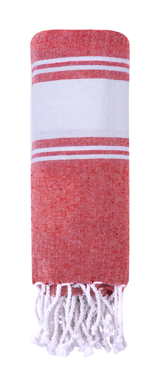 Donell beach towel - red