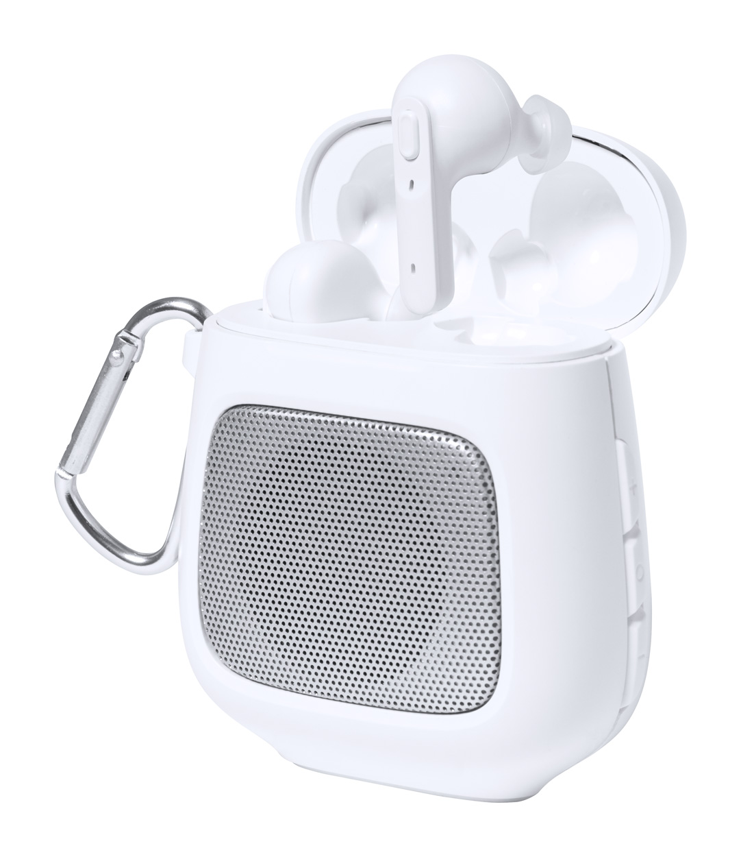 Bluetooth speaker boxes with headphones - white