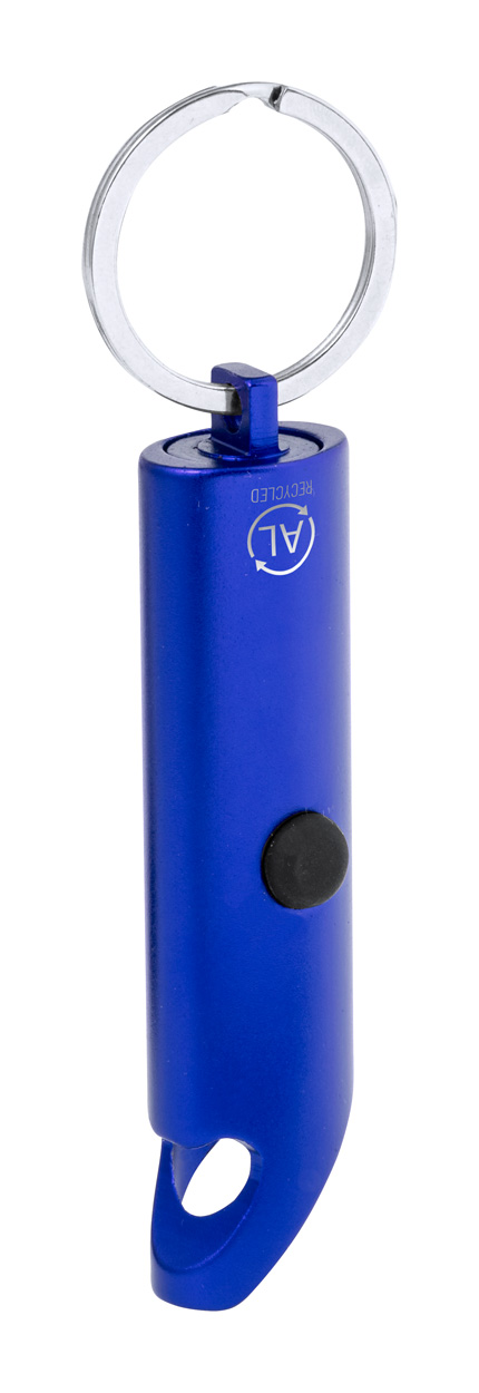 Kushing bottle opener with flashlight - blue
