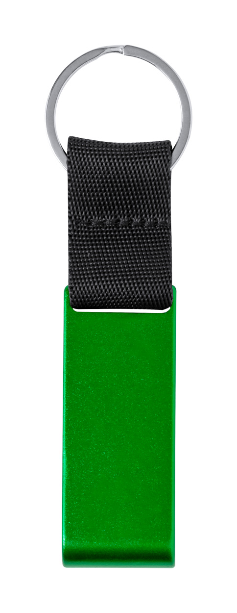 Fique přívěšek na klíče se stojánkem na mobil - zelená
