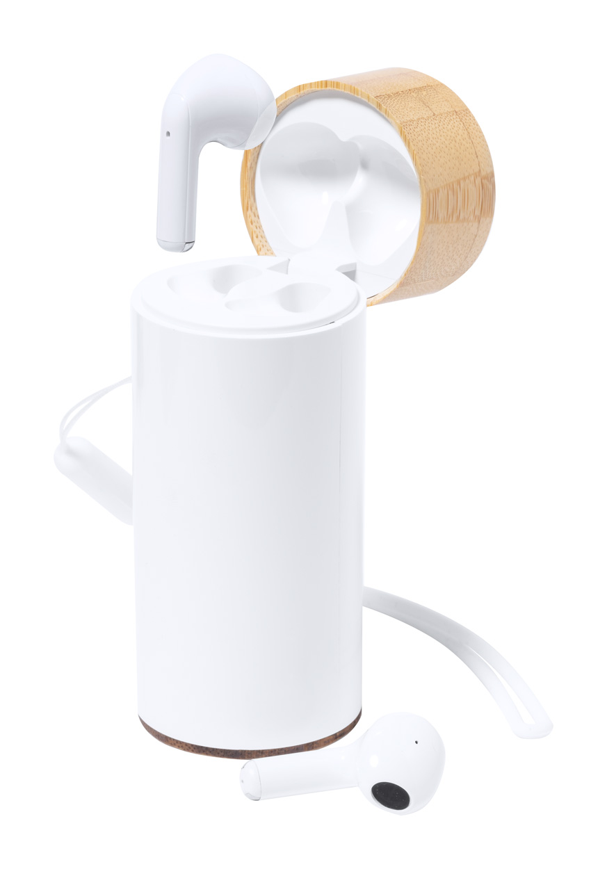 Lac power bank with headphones - beige