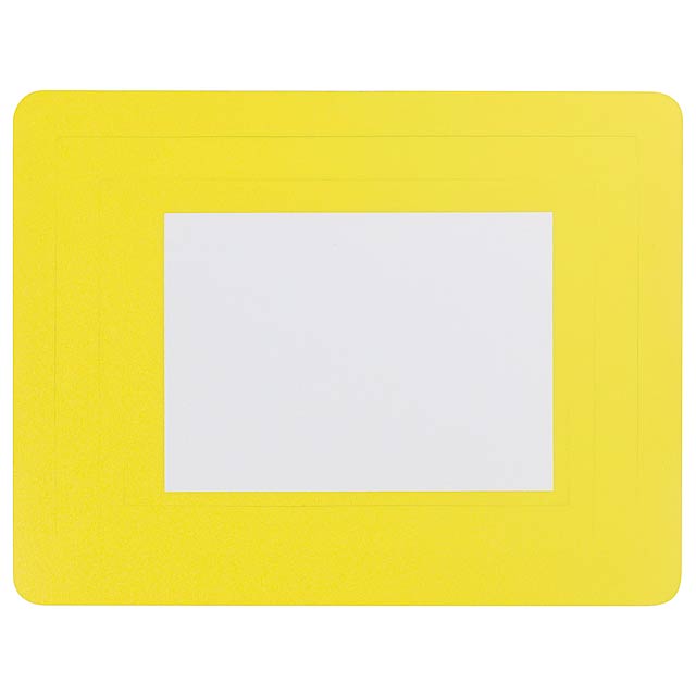 Mouse pad with photo frame - yellow