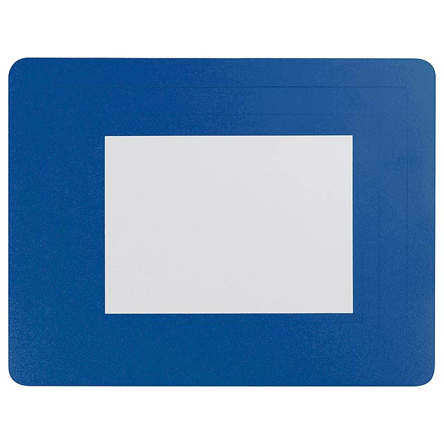 Mouse pad with photo frame - blue