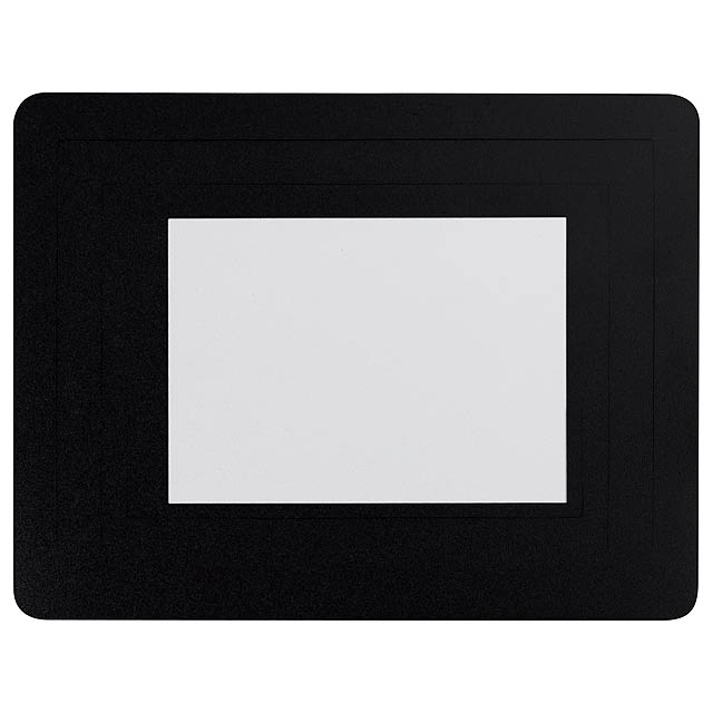 Mouse pad with photo frame - black