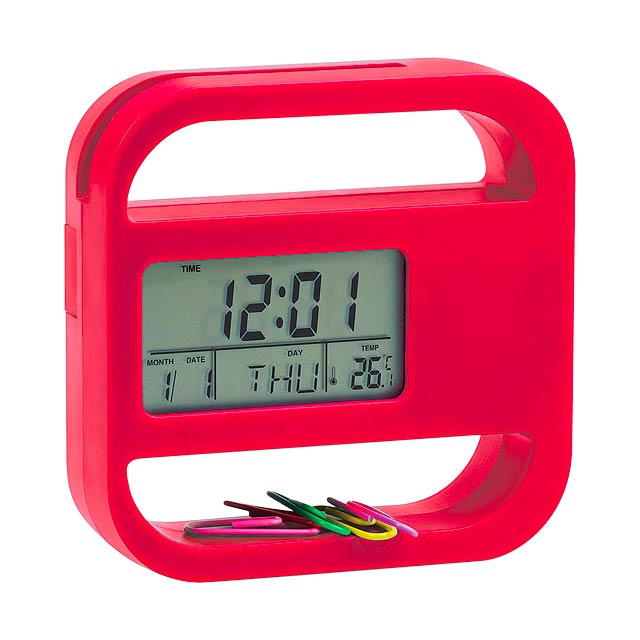 Soret - table clock - red