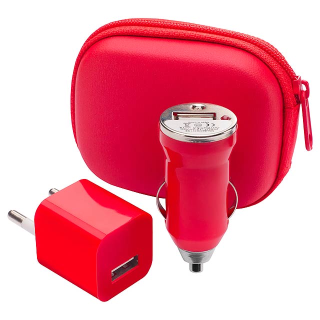 USB charger - red