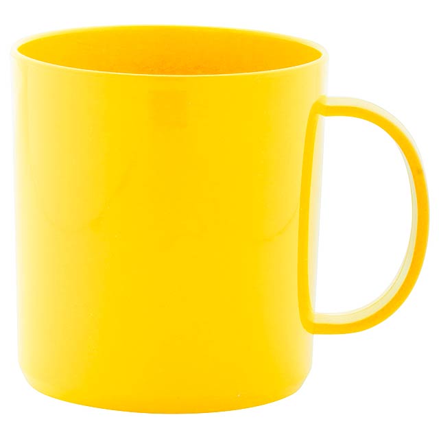 plastic mug - yellow
