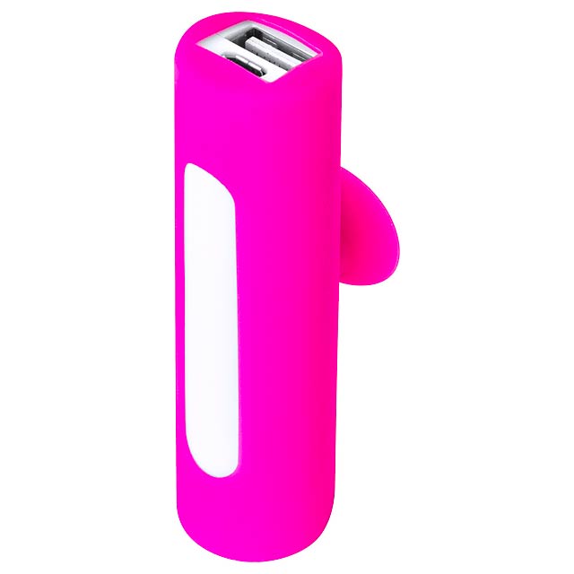 Khatim USB power banka - fuchsiová (tm. růžová)