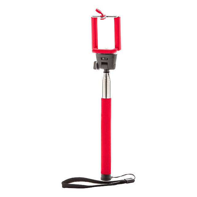 Self teleskopická tyč na selfie foto - červená