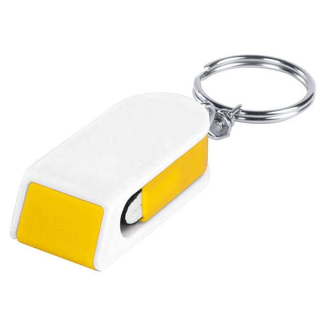 Satari stojánek na mobil s přívěškem na klíče - žltá