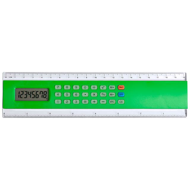 Profex kalkulačka s pravítkem - zelená