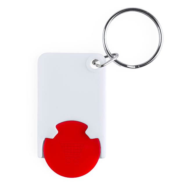 Keyring with token - red