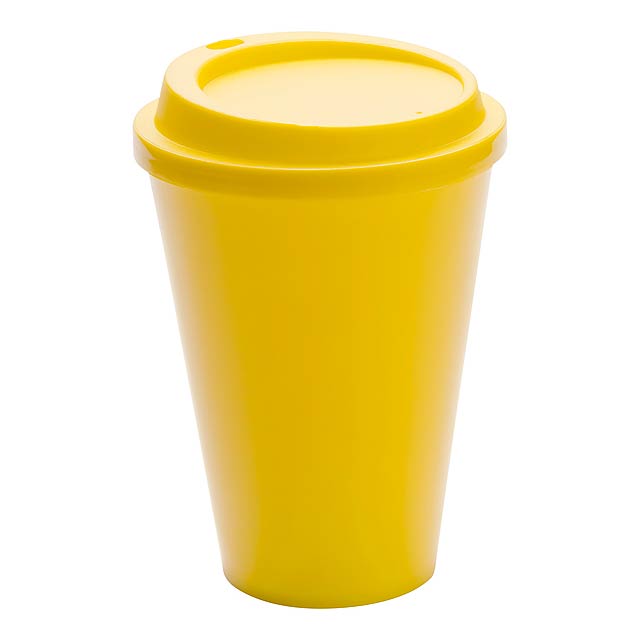 Kimstar uzavíratelný plastový pohárek - žltá