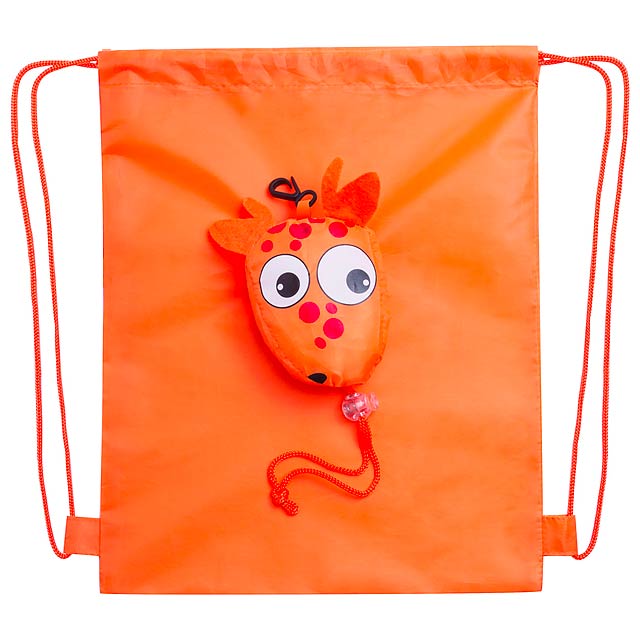 Kissa - drawstring bag, giraffe - orange