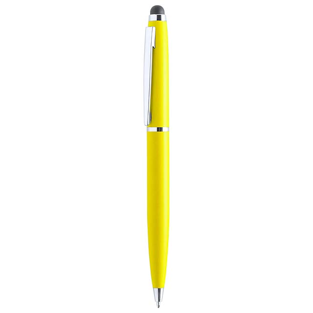 Walik dotykové kuličkové pero - žltá