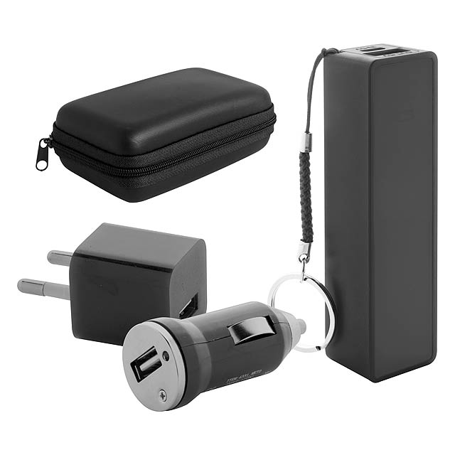 Rebex - USB charger and power bank set - black