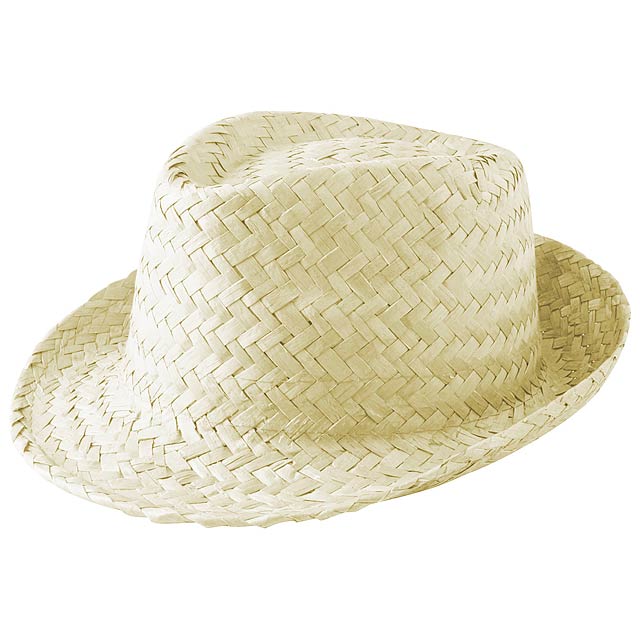 Zelio slámový klobouk - biela