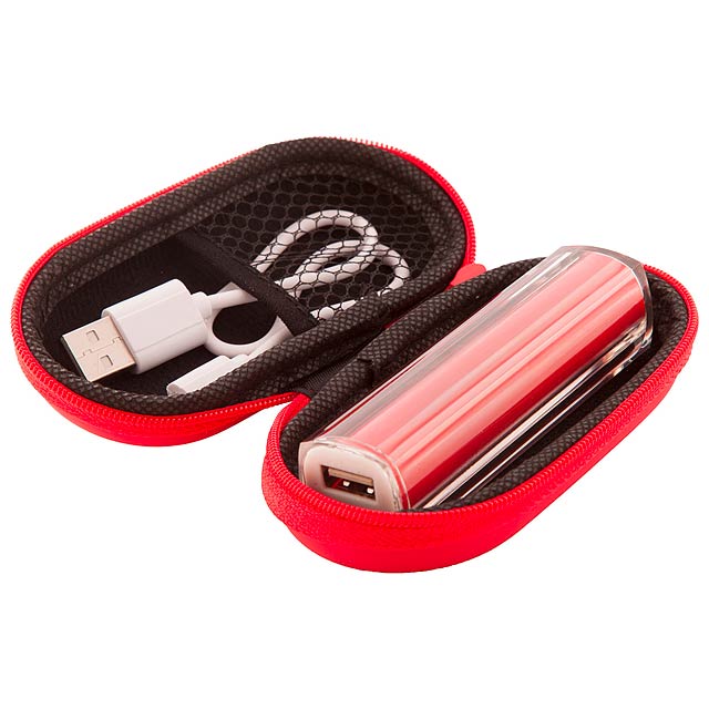 Tradak USB power banka - červená