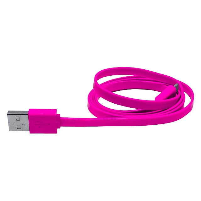 Yancop USB nabíjecí kabel - fuchsiová (tm. růžová)