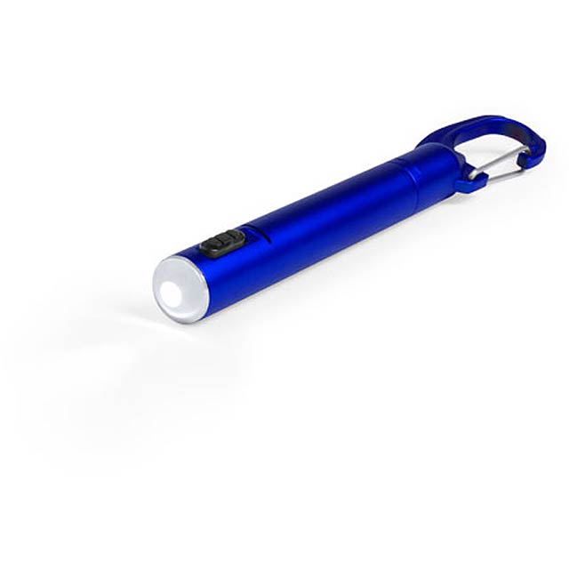 Krujer Taschenlampe mit Karabiner - blau