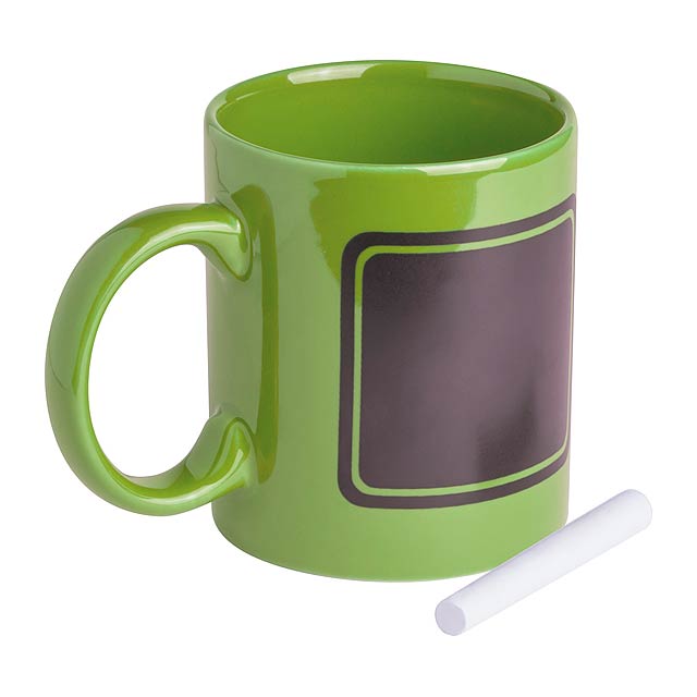 Dariel - chalk mug - green