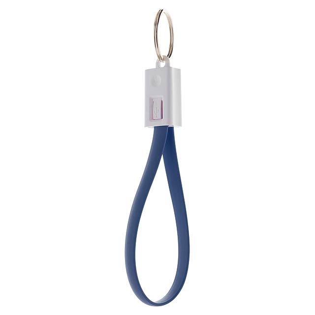 Pirten USB kabel v přívěsku na klíče - modrá