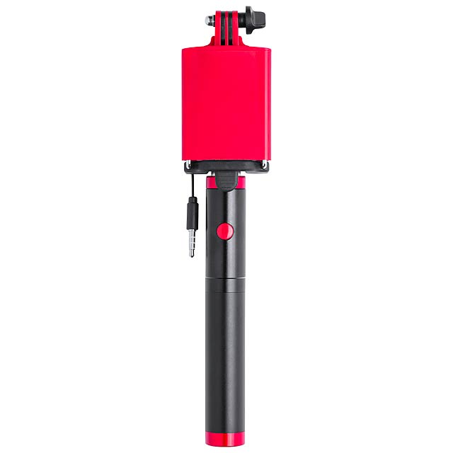 Slatham - Selfie-Stick mit Powerbank - Rot