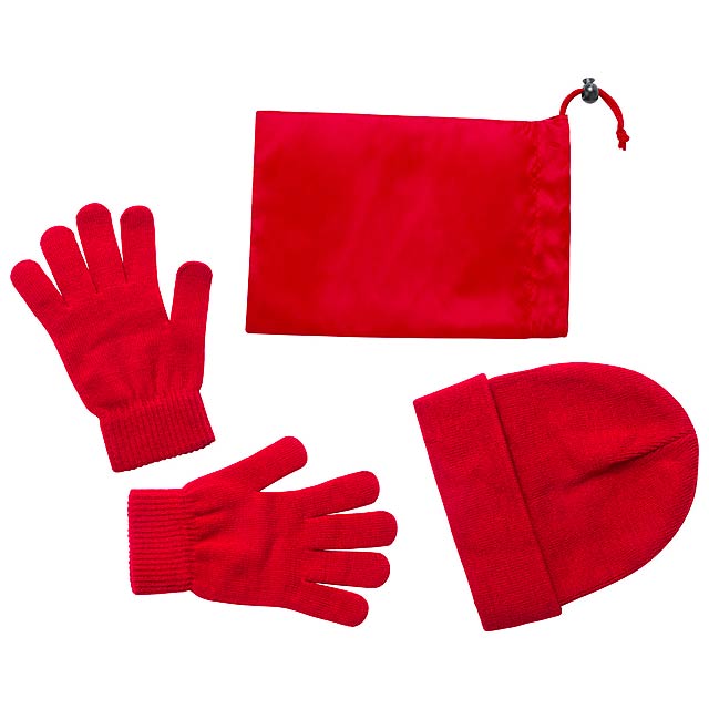 Duvel - Mütze und Handschuhe - Rot
