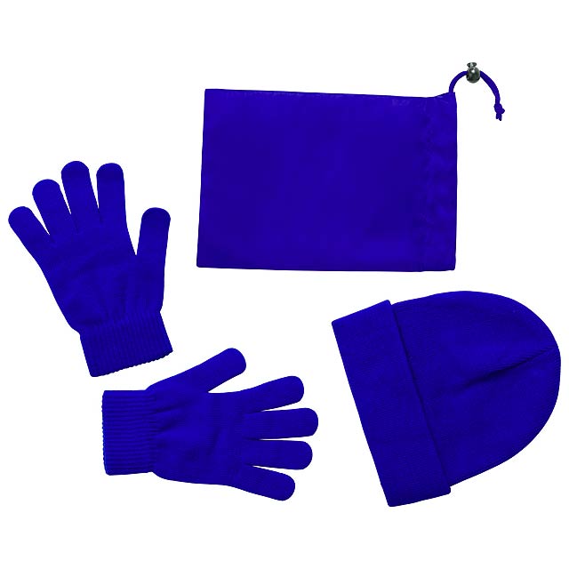 Duvel sada rukavice a čepice - modrá