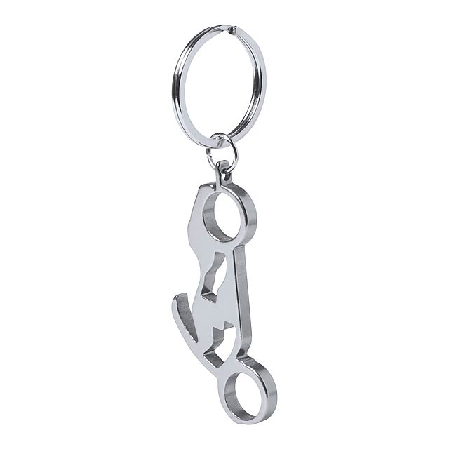Blicher přívěšek na klíče s otvírákem - stříbrná