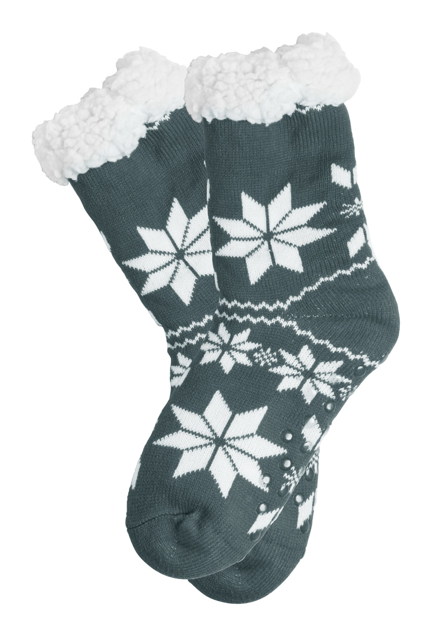 Camiz Christmas Socks - stone grey
