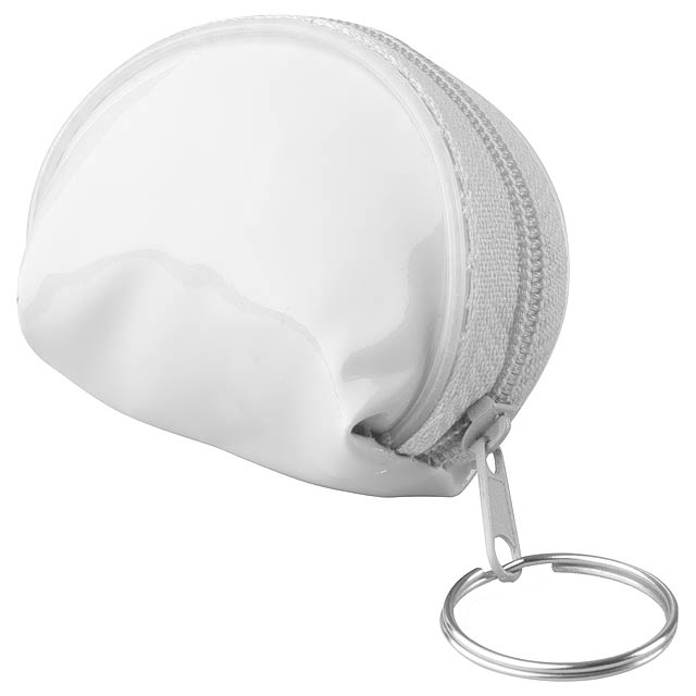 Purse with keyring - white