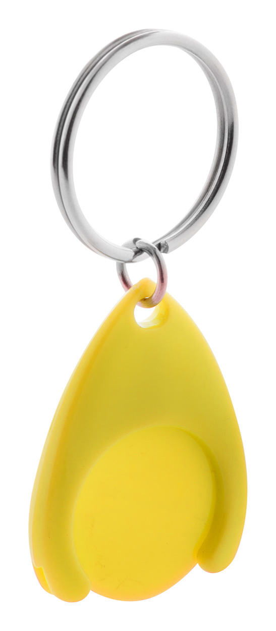 Nelly key ring with token - yellow