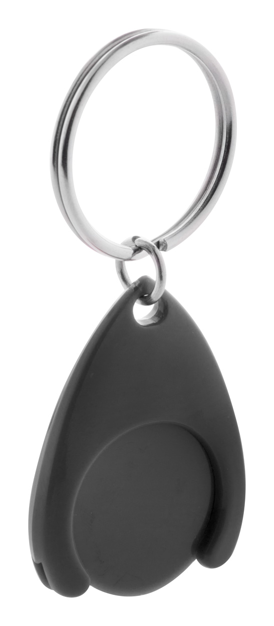 Nelly key ring with token - black