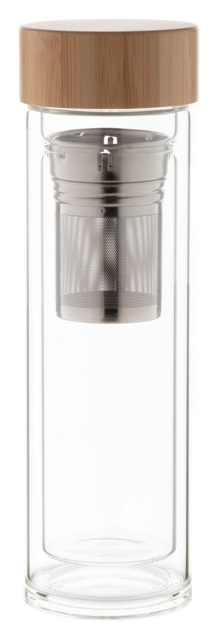 Andina glass thermos bottle - beige