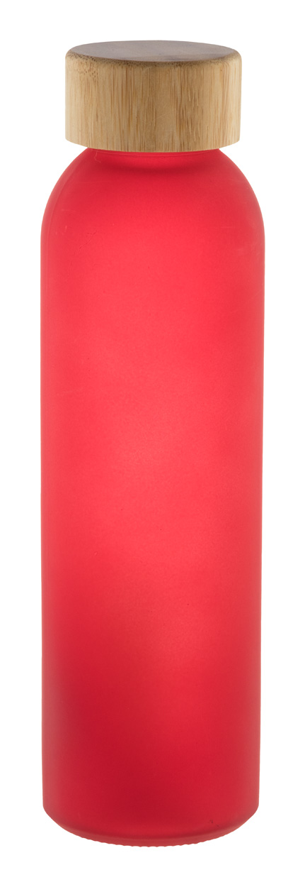 Cloody glass bottle - red